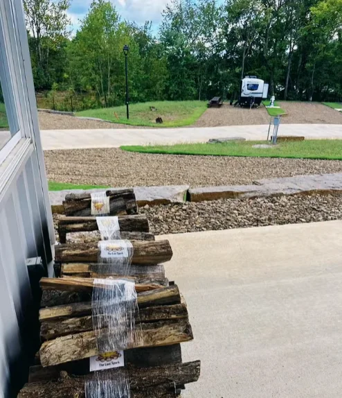 The firewood rack, always stocked