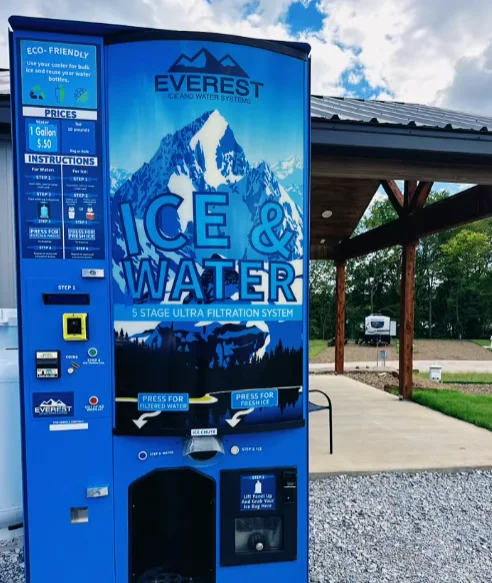 Ice and filtered water